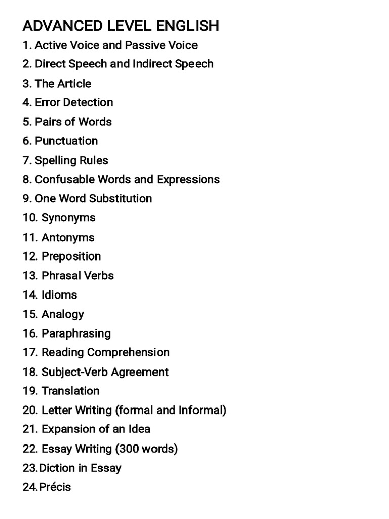 Advanced English Grammar | PDF