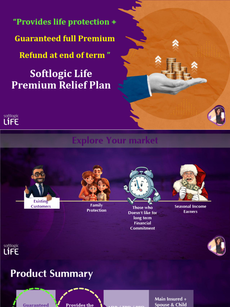 Softlogic Life Premium Relief Plan V2 | PDF | Insurance | Financial ...