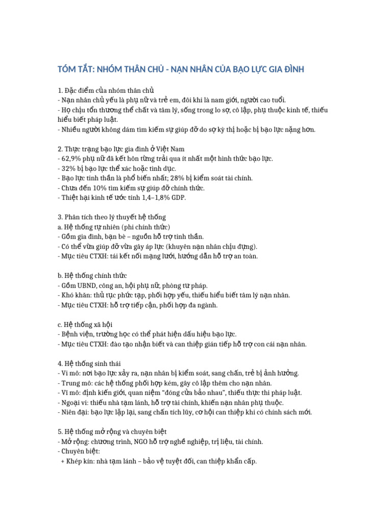 Tom Tat Nhom Than Chu BLGD | PDF