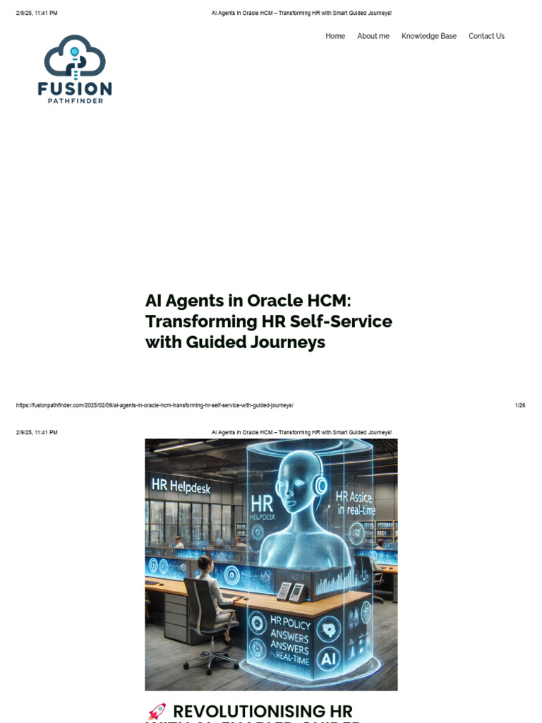 AI Agents Transforming Oracle HCM HR | PDF | Human Resource Management ...