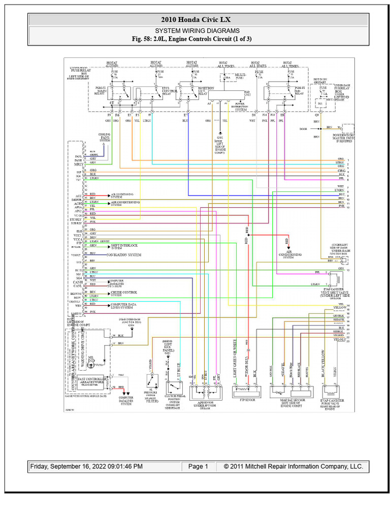 Diagram Honda Civic LX 2010 2.0 PDF