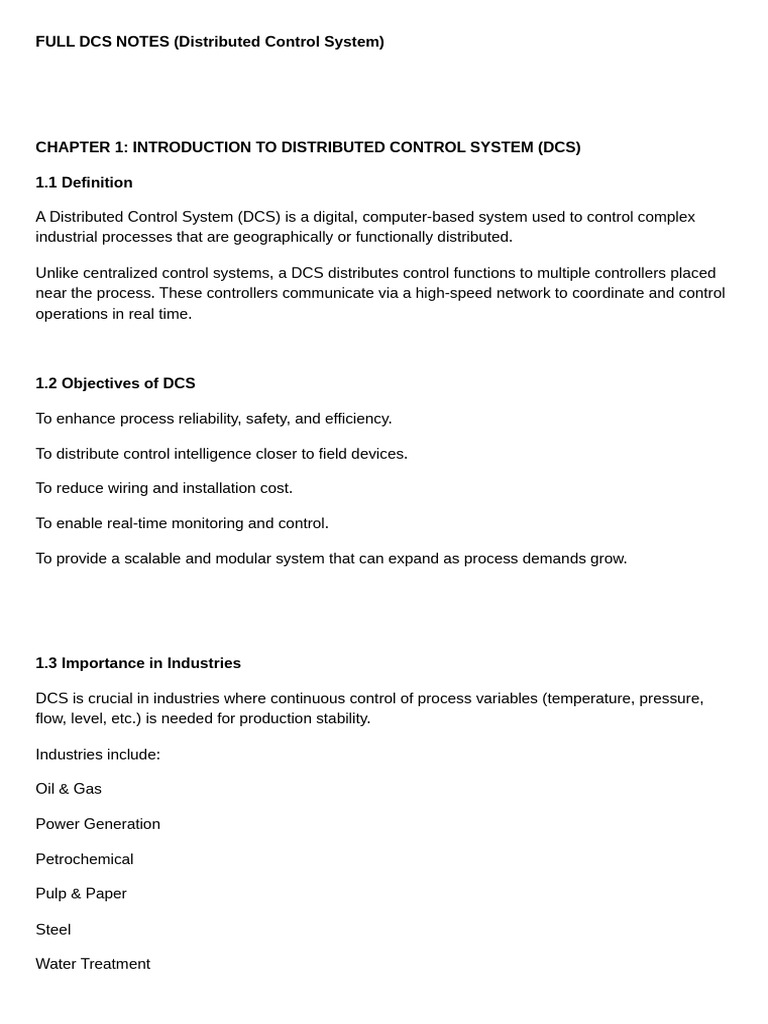 Overview of Distributed Control Systems | PDF | Programmable Logic ...