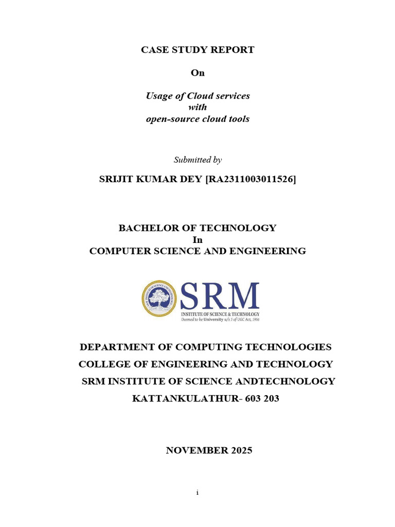 Open-Source Cloud Tools Case Study | PDF | Cloud Computing | Open Stack