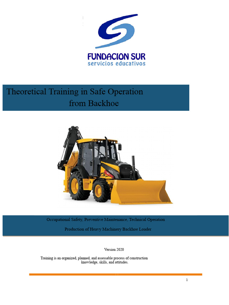 Safe Backhoe Operation Training Guide | PDF | Personal Protective ...