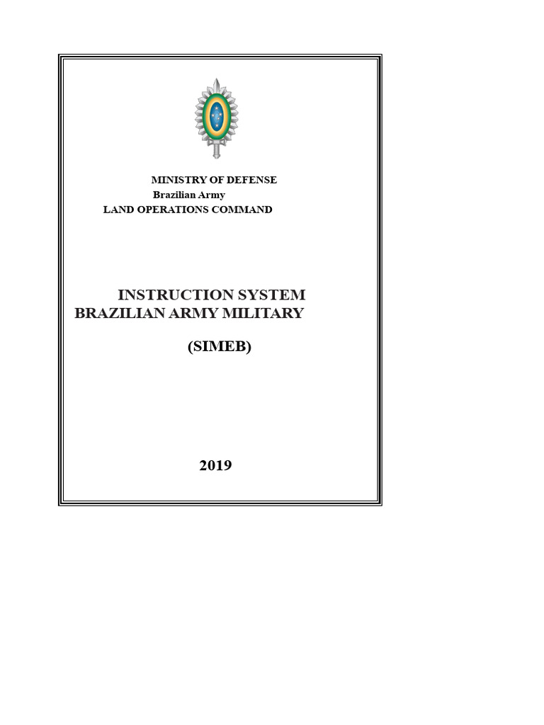 Brazilian Army Military Instruction System 2019 | PDF | Military | Cbrn ...