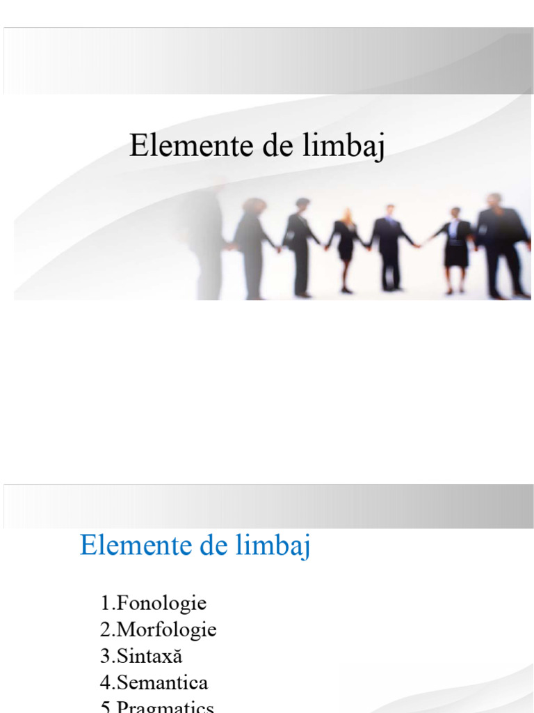 Elemente Ale Limbii PDF | PDF