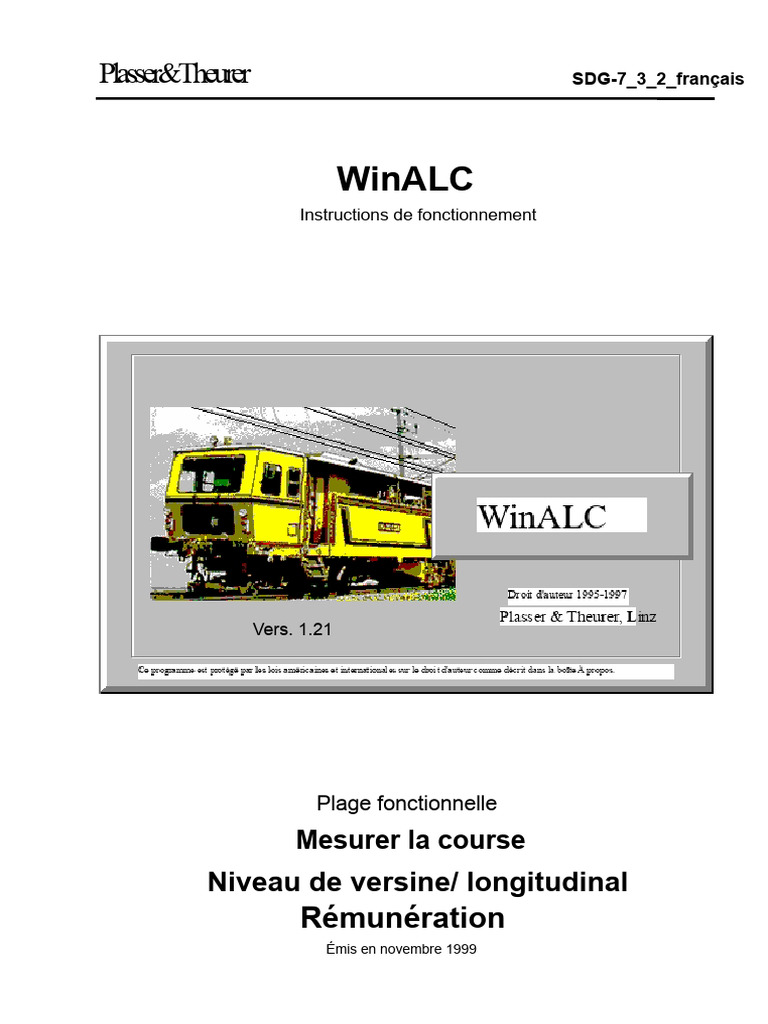 Instructions de fonctionnement WinALC | PDF