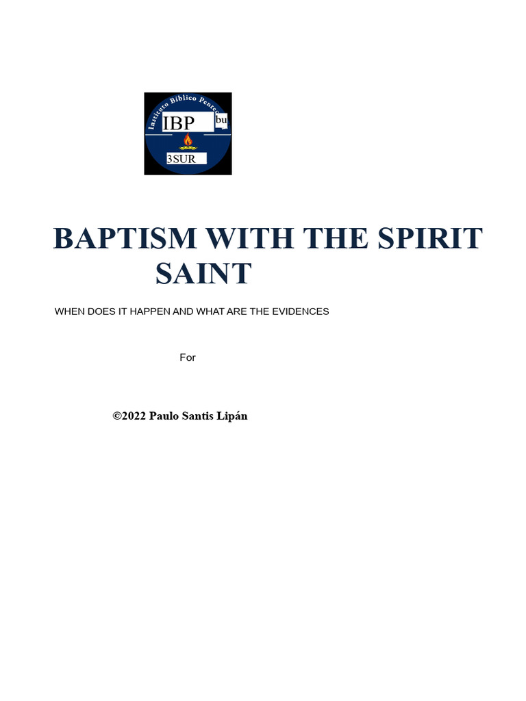 Baptism With The Holy Spirit | PDF | Pentecostalism | Baptism With The ...