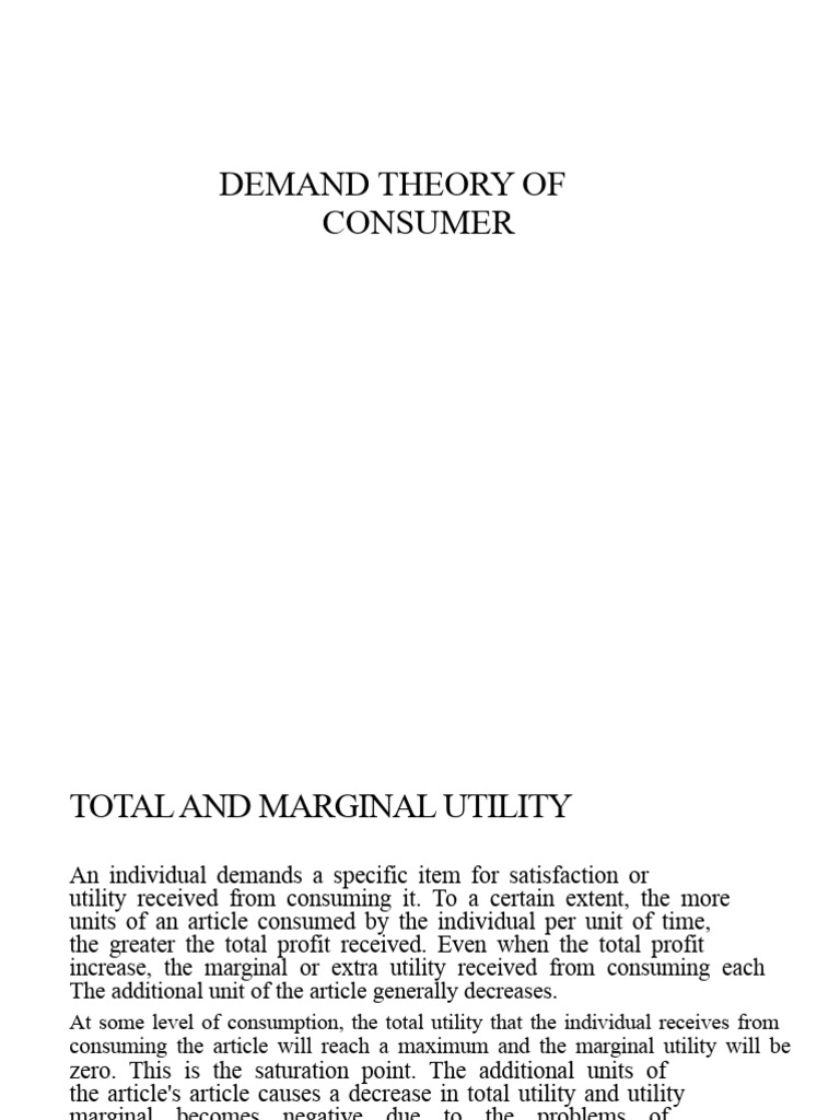 Understanding Total and Marginal Utility | PDF | Utility | Demand