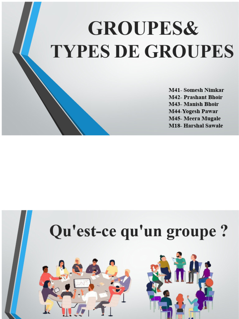 Types et Rôles des Groupes en Entreprise | PDF | Psychologie sociale