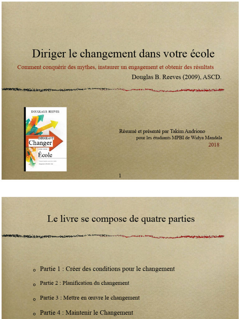 Mener Le Changement | PDF | Direction