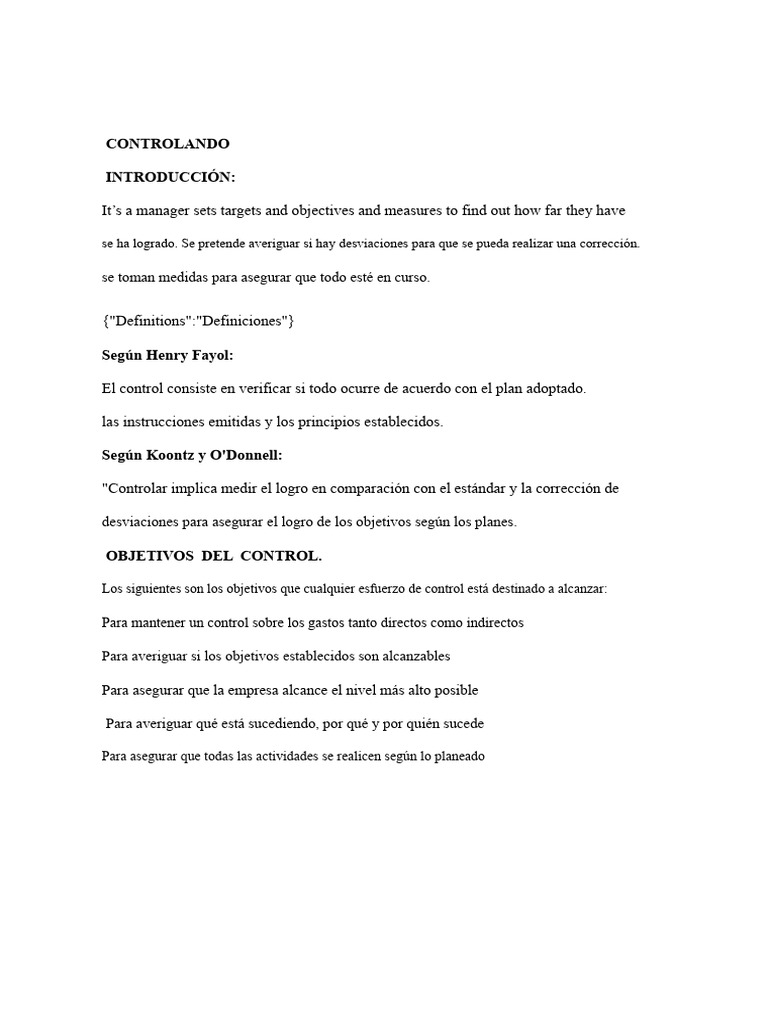 Importancia y Pasos del Control Gerencial | PDF | Presupuesto | Auditoría