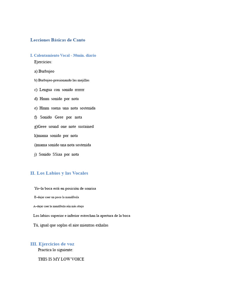 Lecciones Esenciales de Canto y Voz | PDF | Canto | Ritmo