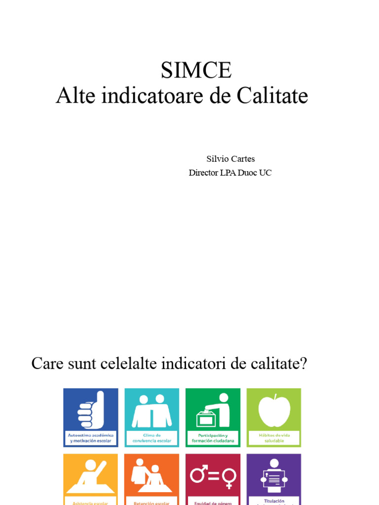 Simce Și Alte Indicatori de Calitate | PDF