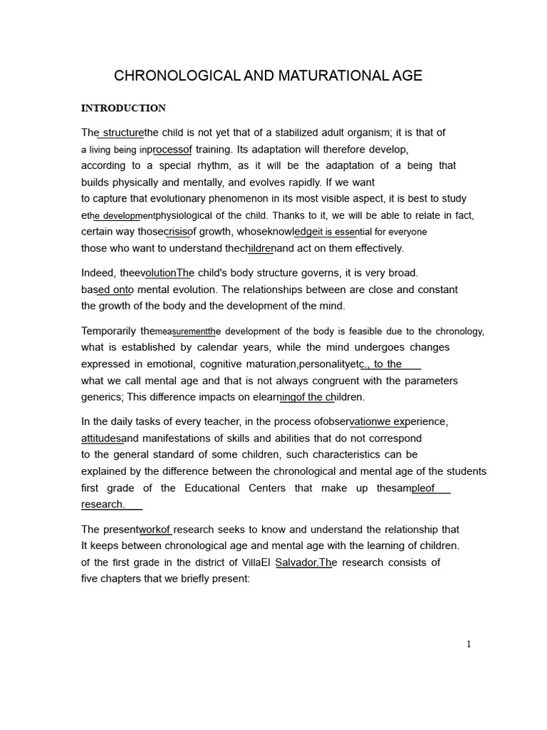 Chronological vs. Mental Age in Learning | PDF | Cognition | Neuroscience