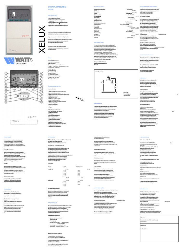XELUX Intelligent Thermostat Guide | PDF | Thermostat | Building Automation