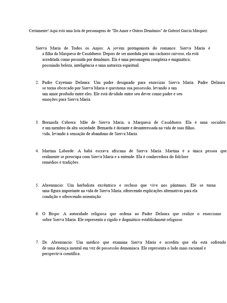 Personagens de 