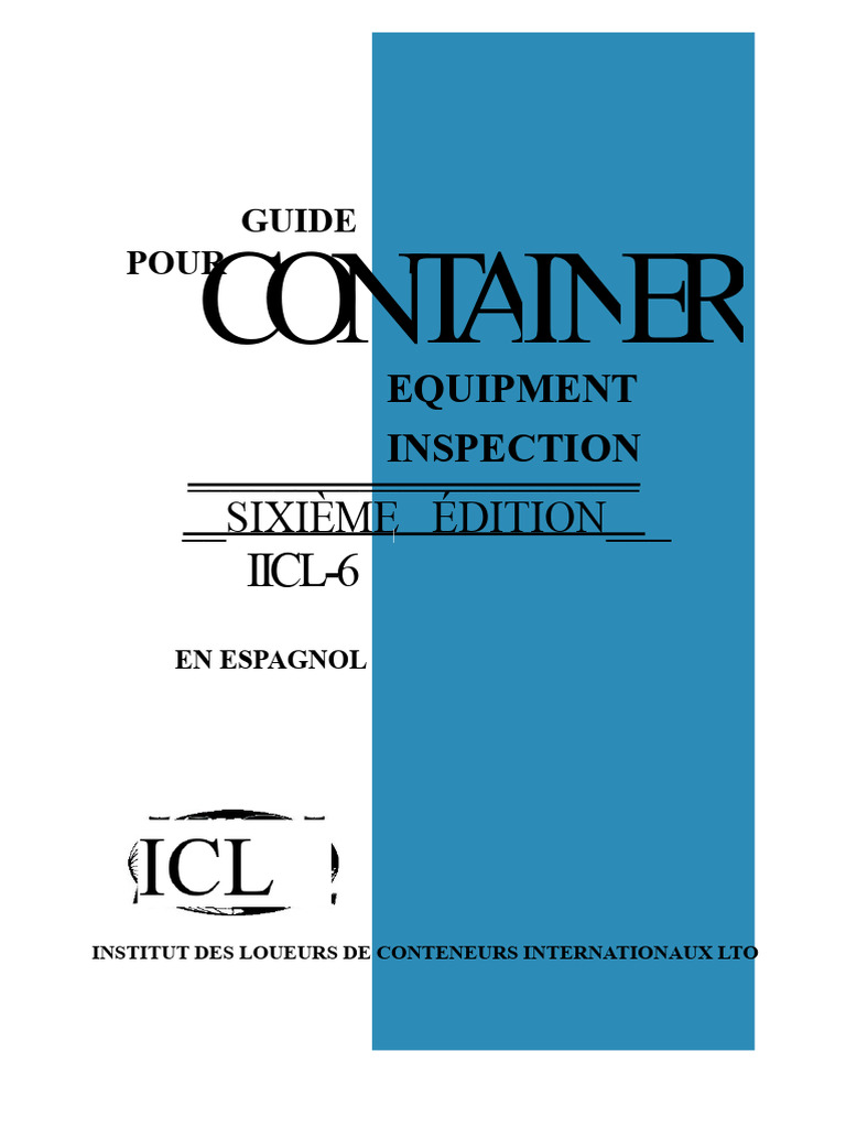 Guide IICL-6 : Inspection des Conteneurs | PDF | Tunnel | Sécurité