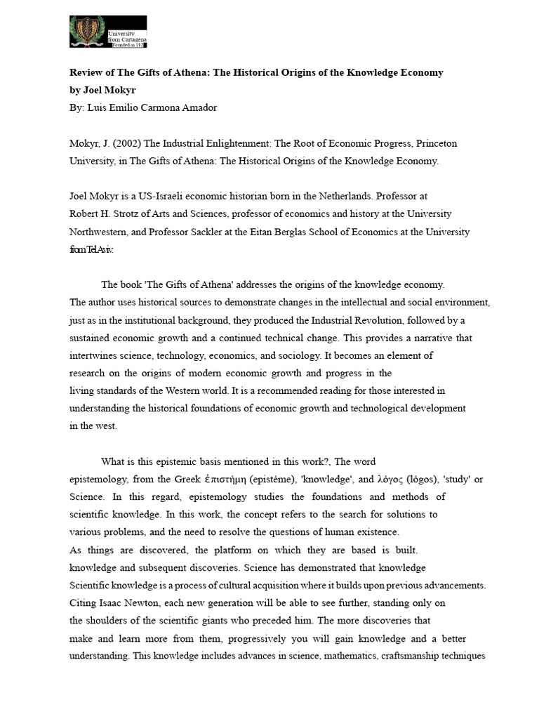 Review_The Gifts of Athena_LuisC PDF Knowledge Epistemology