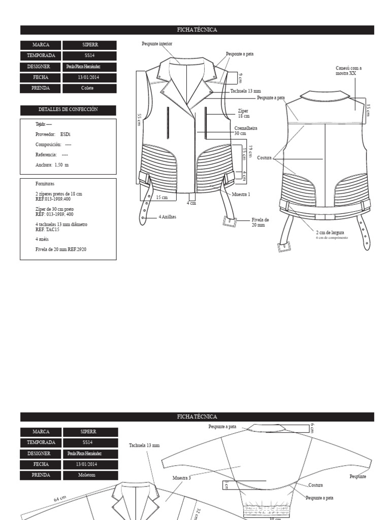 Ficha Técnica de Moda SS14 - SIPERR | PDF | Roupas