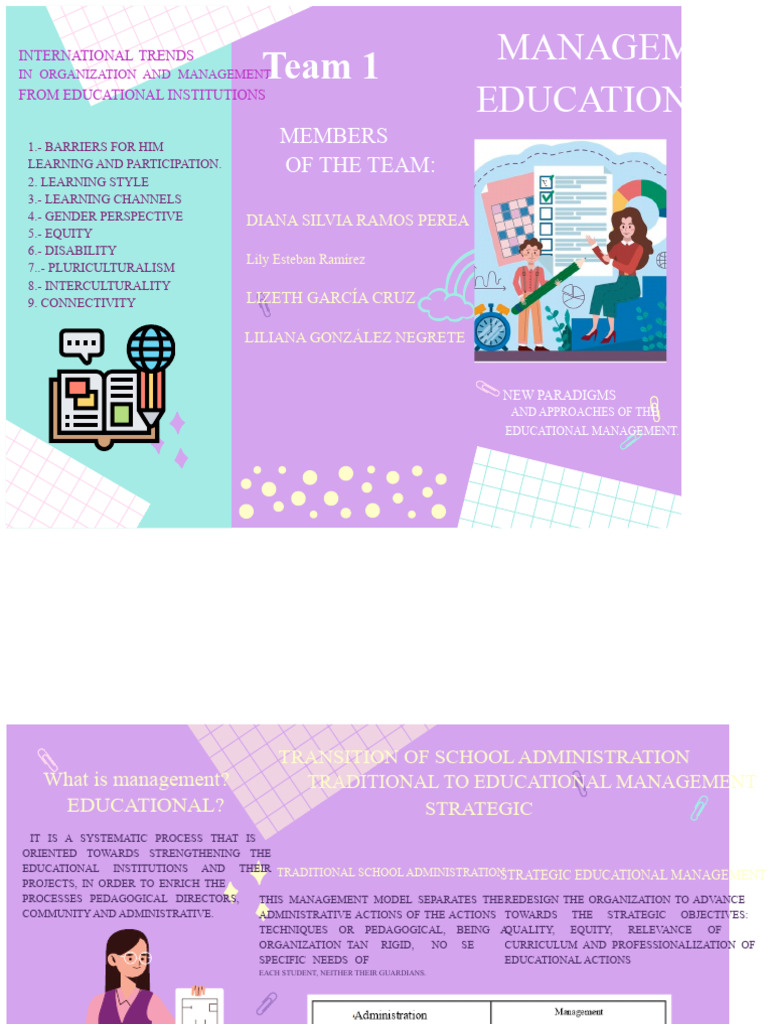 brochure Educational Management - new paradigms and approaches to ...