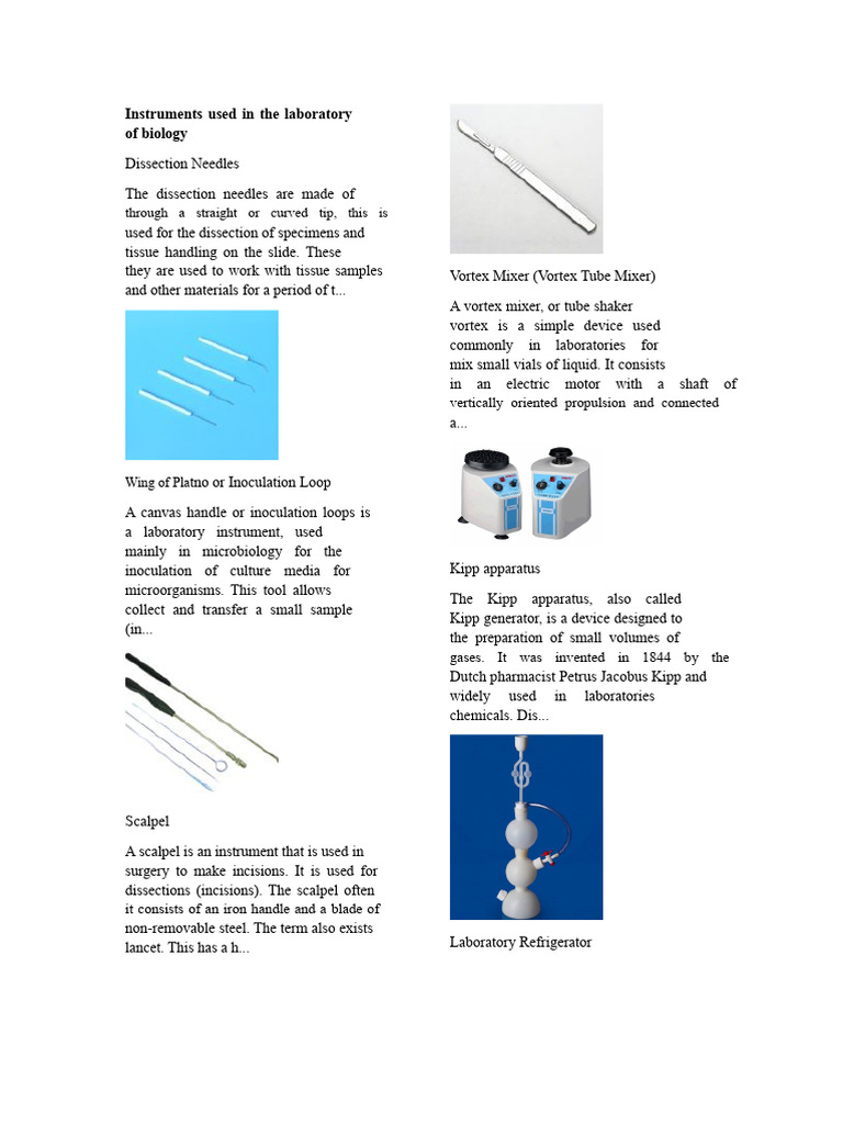 Essential Laboratory Instruments Guide | PDF