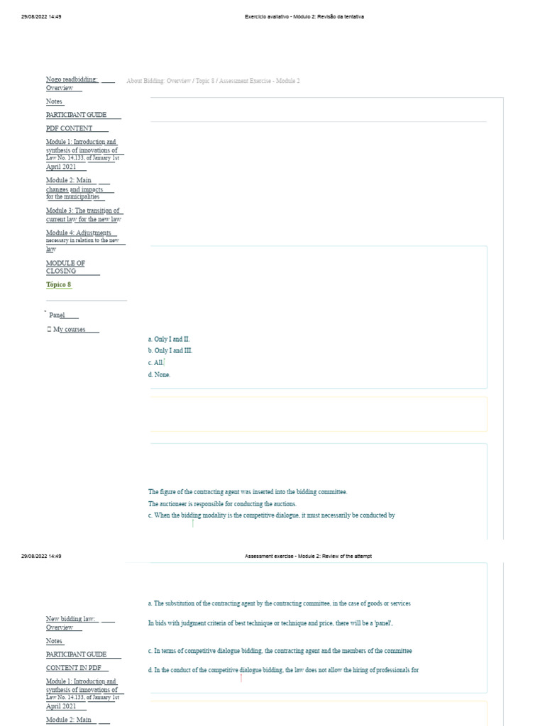 Assessment Exercise: Bidding Law Review | PDF | Justice | Crime & Violence