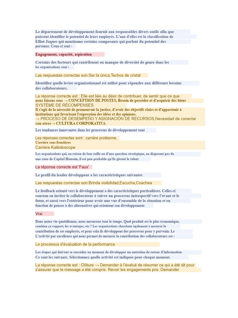 Outils de développement des talents en entreprise | PDF | Direction ...