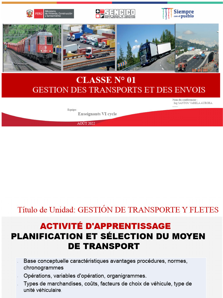 Gestion des Transports et Fret | PDF | Transport | Logistique