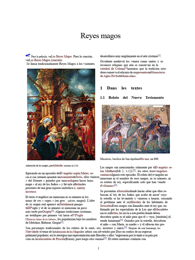 Historia y simbolismo de los Reyes Magos | PDF | Reyes Magos | Jesús