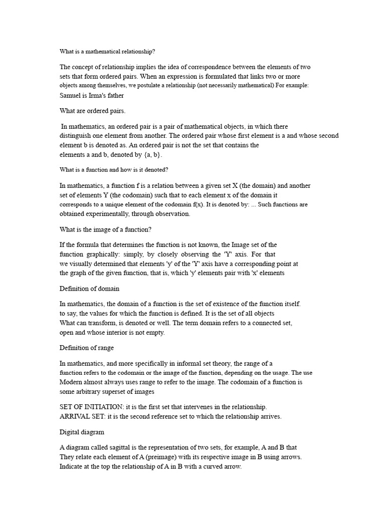 Understanding Mathematical Relationships | PDF