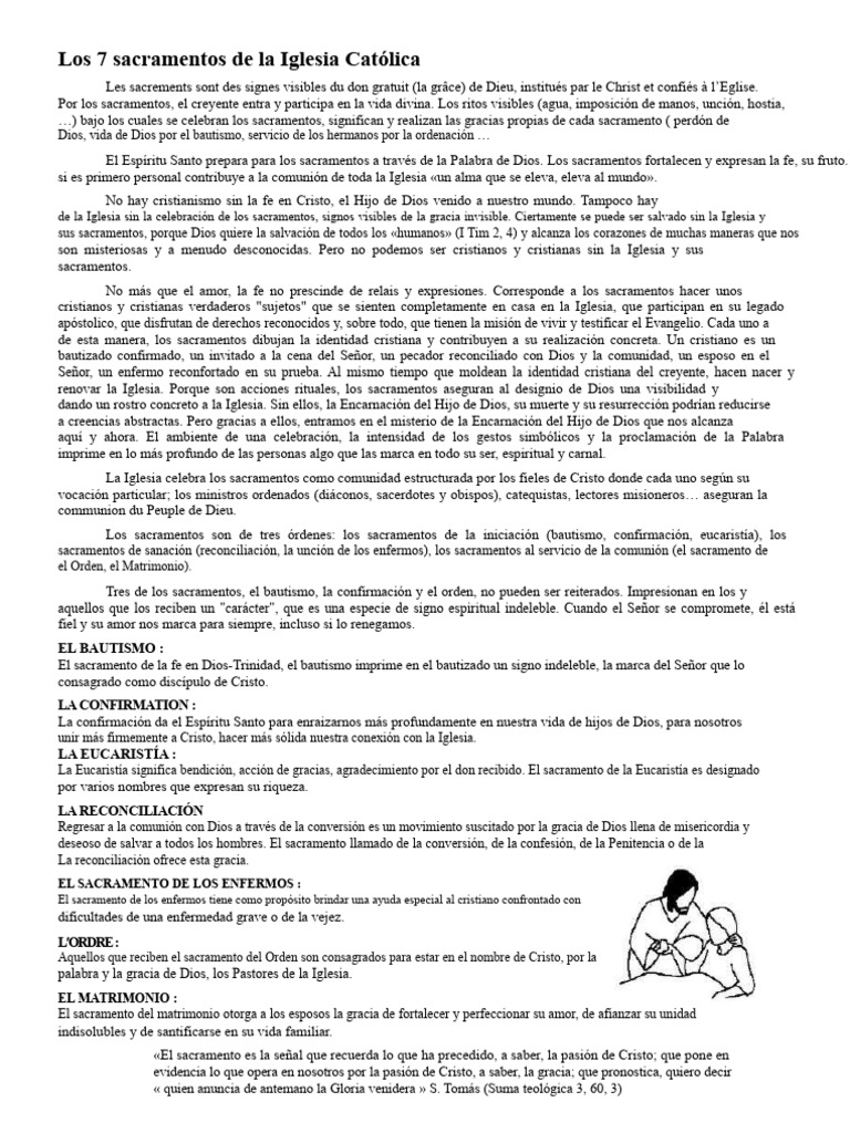 Los 7 Sacramentos de la Iglesia Católica | PDF | Sacramentos | eucaristía