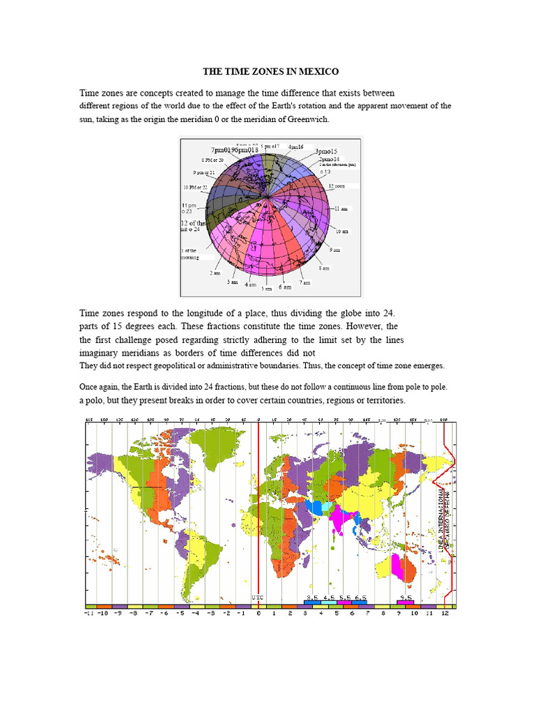 Mexico's Time Zones Explained | PDF | Geography