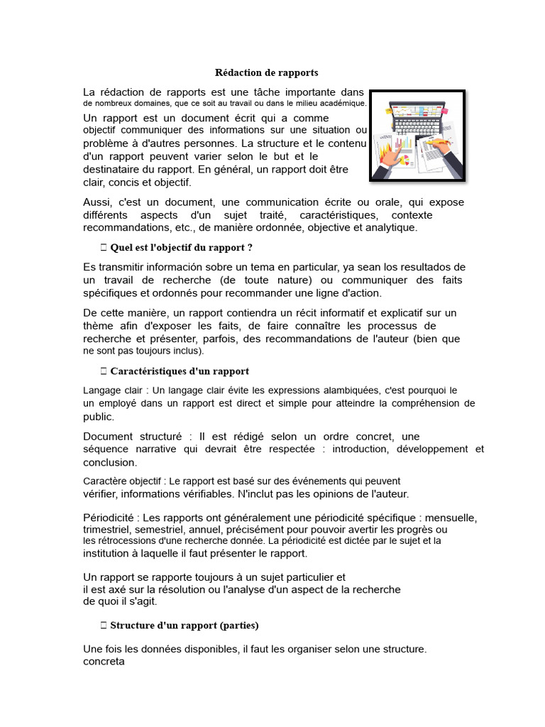 Guide complet sur la rédaction de rapports | PDF | Hyperlien | Couleur