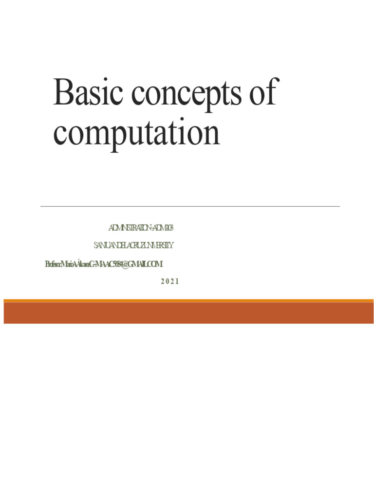 Introduction to Computer Basics | PDF | Computer Hardware | Operating ...