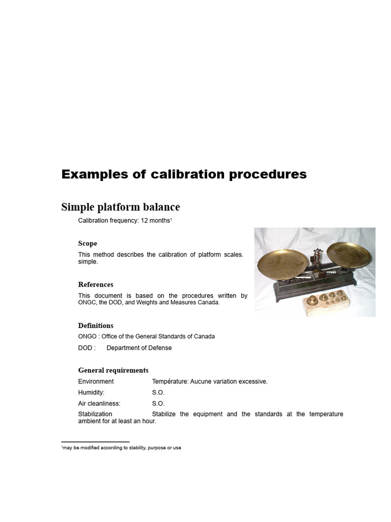 Calibration Procedures for Scales and Micrometers | PDF | Calibration ...