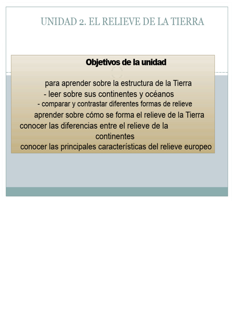 Estructura y Formas del Relieve Terrestre | PDF | Terreno | Placas ...
