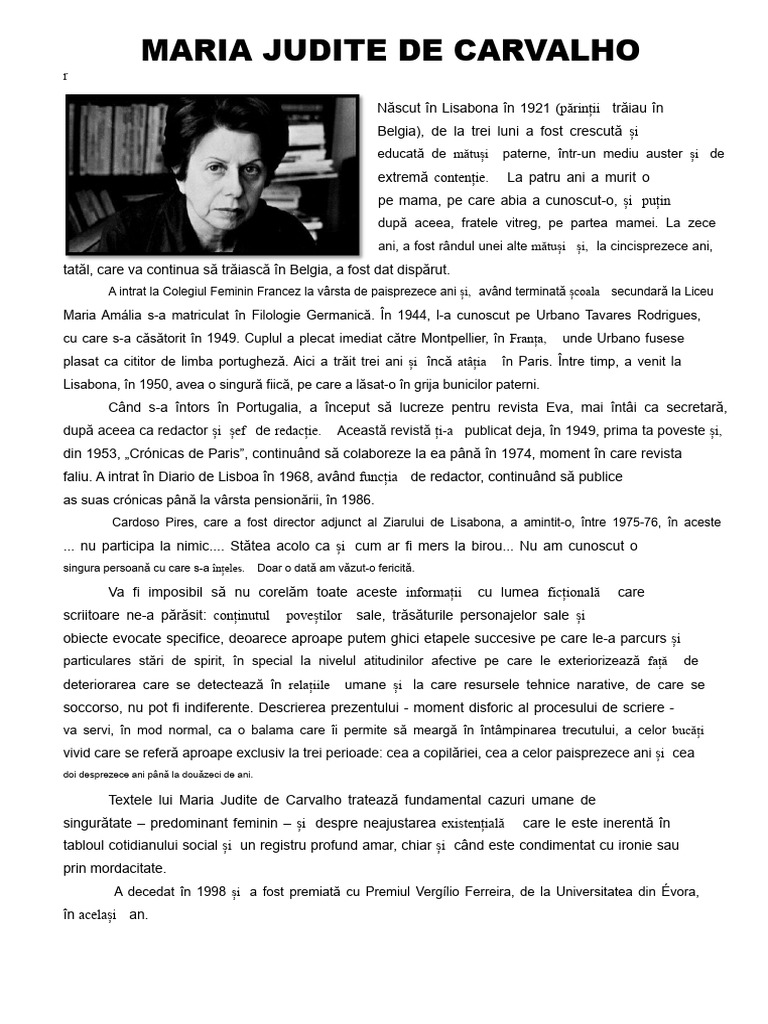 George Maria Judite de Carvalho | PDF