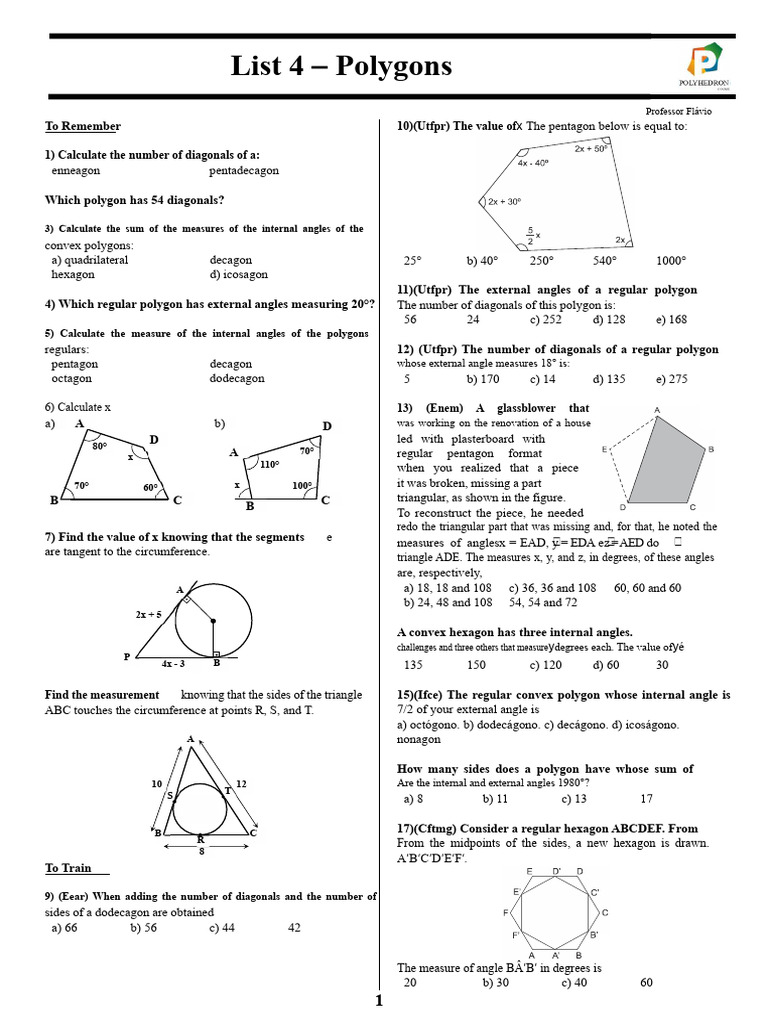 04. Polygons | PDF | Triangle | Euclidean Plane Geometry