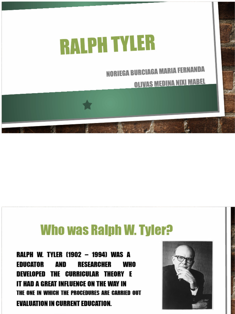 Ralph Tyler | PDF | Curriculum | Evaluation