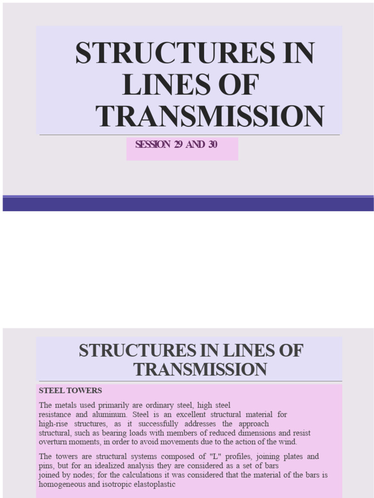 Transmission Structures in Steel Towers | PDF
