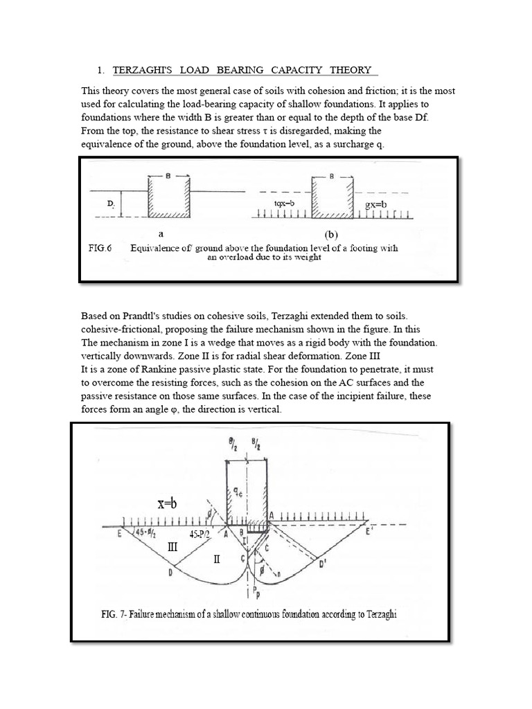 Terzaghi's Bearing Capacity Theory | PDF | Mechanics | Applied And ...