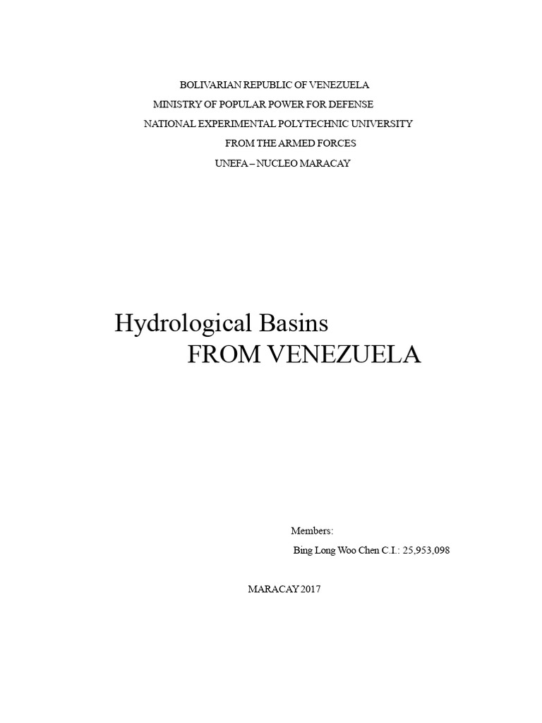 Venezuela's Hydrological Basins Overview | PDF | Drainage Basin | Venezuela