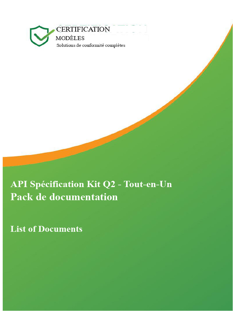 Kit Documentation API Q2 Tout-en-Un | PDF | Système de management de la ...