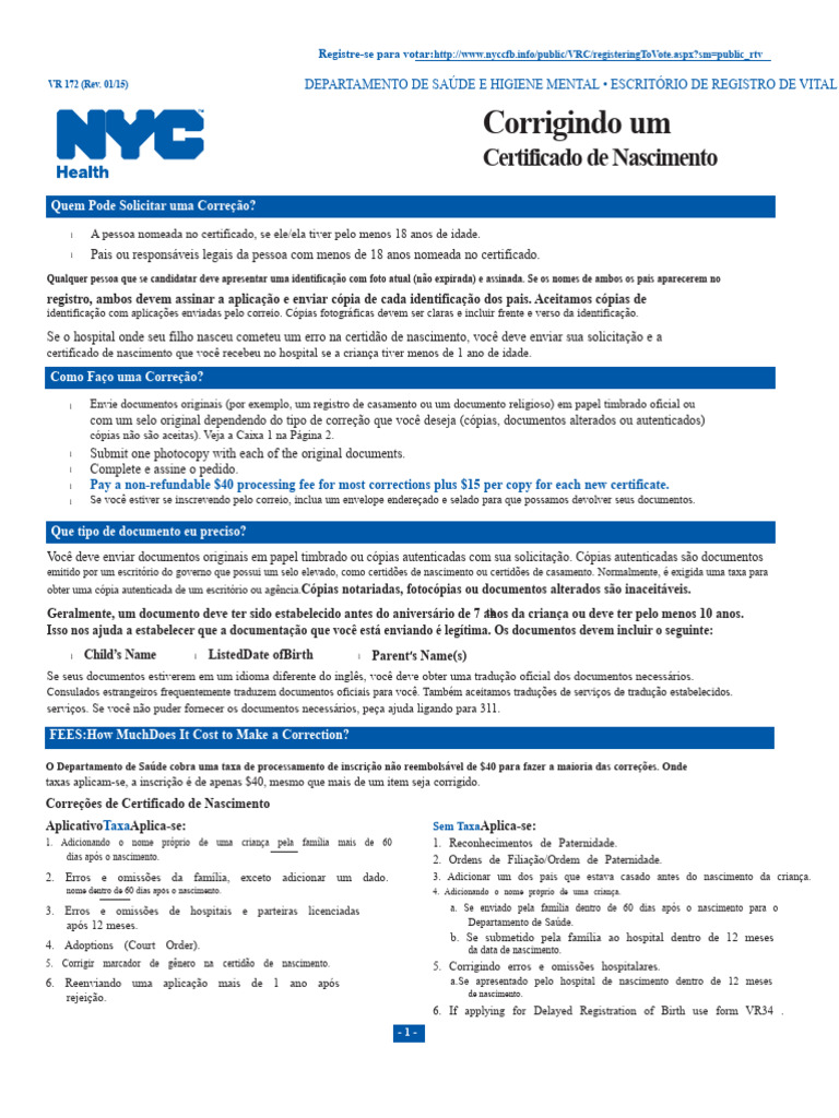 Como Corrigir Certificado de Nascimento | PDF | Família | Adoção