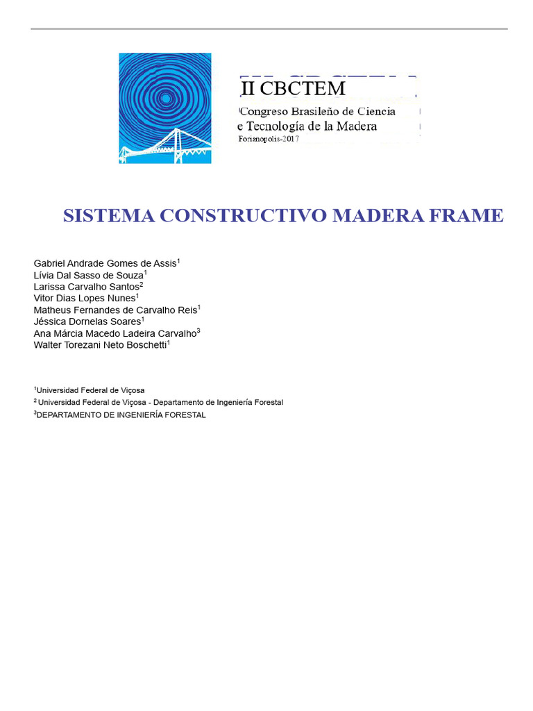 Sistema Constructivo Wood Frame | PDF | Viga (Estructura)