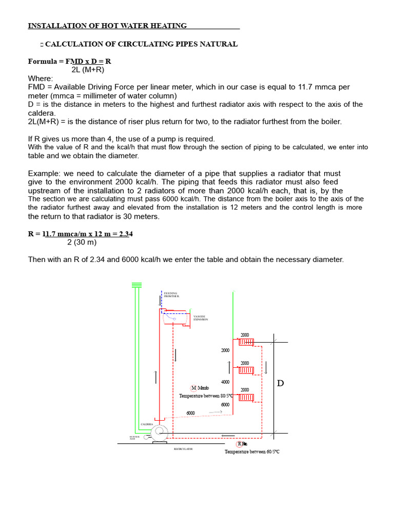 Hot Water Heating Pipe Installation Guide | PDF | Radiator | Pump