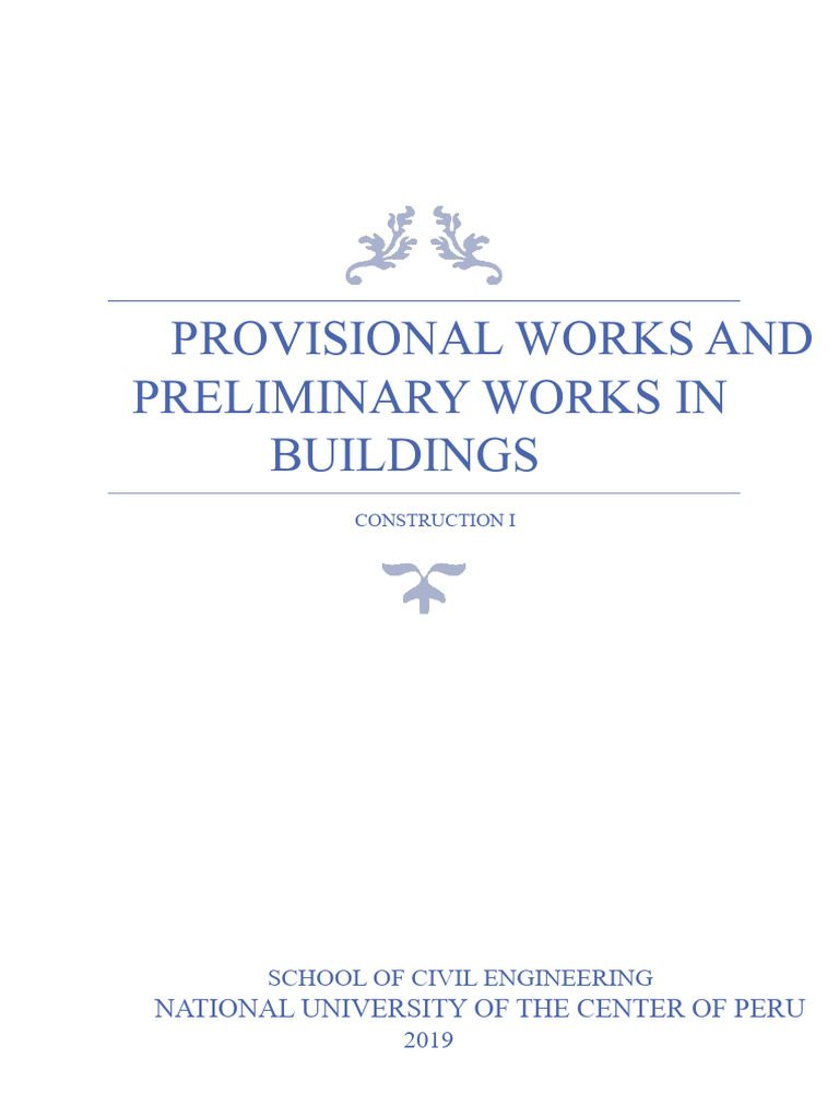 Provisional and Preliminary Works in Construction | PDF | Demolition ...