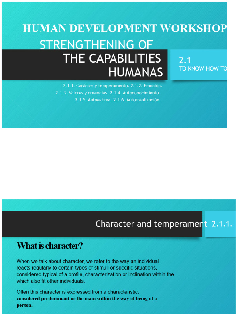 STRENGTHENING HUMAN CAPACITIES | PDF | Emotions | Temperament
