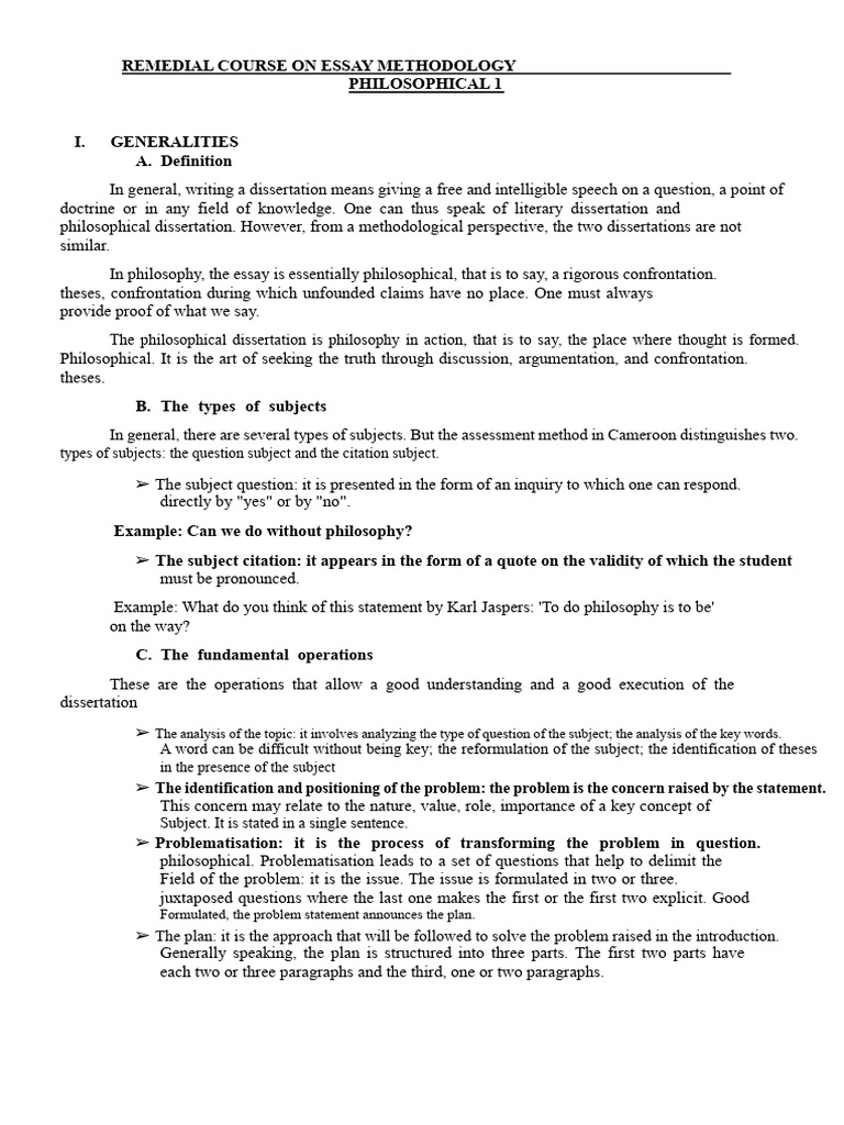 Catch-up Course Essay 1 | PDF | Methodology | Thesis